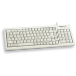 Clavier compact CHERRY G84-5200, disposition allemande, clavier QWERTZ, clavier filaire, design compact, mécanique ML, gris