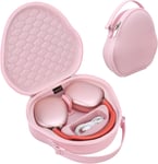 airpods Max Cas pour Apple airpods Max écouteurs Intra - Auriculaires sans Fil Dur Voyage Smart Headphone Case Upgrade Rose (Tissu)