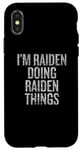 Coque pour iPhone X/XS Je suis Raiden qui fait Raiden Things Funny Vintage