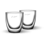 LAMART Latte Glas 2 Pack, 80ml, Dubbelvägg borosilikat Glas