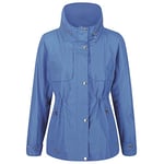 Regatta Veste NARELLE imperméable et Respirante avec col Montant et Ouverture zippée intégrale Jackets Waterproof Shell Femme, Strong Blue, FR : L (Taille Fabricant : 16)