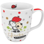 Sheepworld 70096 Tasse avec motif porte-bonheur | Tasse en porcelaine avec dicton en allemand | 40 cl | Cadeau, porte-bonheur, Nouvel An