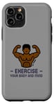 iPhone 11 Pro Exercise Your Body and Mind Health Fitness Gym Trainer Hiit Case