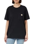 Carhartt Women's Loose Fit Heavyweight Short-Sleeve K87 Pocket T-Shirt, Black, L