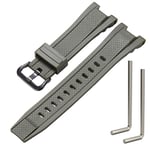 MCXGL Resin Strap Compatible with Casio GST-210 GST-W110 GST-W100 GST-S110 GST-S100 GST-B100 GST-S300 Replacement Watch Band (ArmyGreen Black buckle)