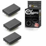 Ex-Pro Digital Camera Battery NB-1LH for Canon IXUS IXY Powershot Cameras 3 PACK