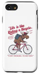 iPhone SE (2020) / 7 / 8 charming moose Riding A Bicycl Life Is Like Riding A Bicycle Case