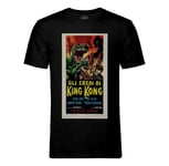 T-Shirt Homme Col Rond King Kong Versus Godzilla Vieille Affiche Italienne De Film Rétro Poster Cinéma Vintage