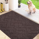 FCSDETAIL Dirt Trapper Indoor Door Mat 80 x 120 cm, Machine Washable Entrance Rug, Super Absorbent Dog Doormat, Non-slip Inside Floor Mat for Entryway, Muddy Shoes & Paws