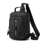 Sling Shoulder Backpack Herr Bröstväska Axelväska Lätt Sling Bag Ryggsäck Herr Liten Crossbody Bag Axelväska med USB laddningsport