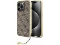 Guess Guess Guhcp15lgf4gbr Iphone 15 Pro 6.1" Brązowy/Brown Hardcase 4G Charms Collection