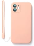 Compatible Coque Avec Huawei Honor 50 Silicone Bracelet Coque,Anti-Rayure Anti Choc Gel Ultra Fine ¿¿Tui En Silicone Liquide Protection T¿¿L¿¿Phone Huawei Honor 50-Rose