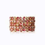 Caroline Svedbom Multi Cuff Armband / Mulberry Red Combo (Guld)