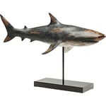 Kare Design Deco Figurine Shark Base, Grey, Steel Lacquered, Decorative Home Accessories, Room Decor for Living Room, Bedroom, Hallway, Dining Room, 39x59x24 cm (H/W/D)