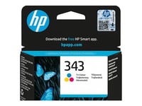 HP 343 - 7 ml - couleur (cyan, magenta, jaune) - original - cartouche d'encre - pour Officejet 100, 150; Photosmart C4210, C4272, C4340, C4385, C4390, D5360, D5363, D5368