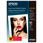 Epson Archival Matte Paper 189g/m2, DIN A3/50