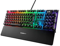 SteelSeries Apex 7 - Mechanical Gaming Keyboard - OLED Display - Blue Switches - German (QWERTZ) Layout