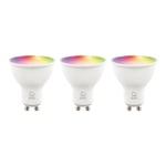 Deltaco Smart Home LED Lampor GU10 RGB WiFi 4.7W 3-pack