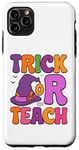 Coque pour iPhone 11 Pro Max Trick Or Teach Costume rétro Halloween Groovy Homme Femme