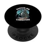 Balade autour du dinosaure de Noël PopSockets PopGrip Adhésif