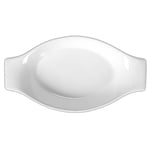 Holst Porcelaine WA 208012 Brosse Gratin Coque et Oeufs Poêle Ovale Blanc, 20,7 x 11,1 x 3 cm