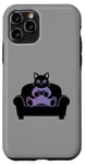 Coque pour iPhone 11 Pro Funny Gamer Cat Cool Jeu vidéo Kitty Funny Gaming Cat Meme