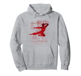 Bruce Lee The Dragon Flying Kick Silhouette Vintage Pullover Hoodie