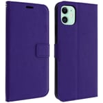 Vintage Series, flip wallet case for Apple iPhone 11 – Purple