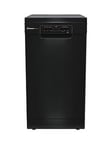 Candy Brava Slimline 10-Place Dishwasher - Black