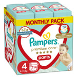 Pampers-Premium Care -housuvaipat, Koko 4, 9-15kg, 144 kpl