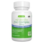 High Absorption Zinc Picolinate & Bisglycinate 25mg with Copper 6 Month Suppl...