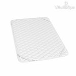 VitaliSpa Housse de matelas lit à sommier tapissier topper 140x200 cm Blanc 