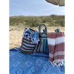 Extra stor picknickfilt strandfilt (Ocean blue)