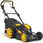 Tondeuse tractée électrique 46cm 1800W Mowox EM4618SHW  carter acier pour jardins jusqu'à 1000m² - Fonction mulching