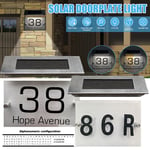 Personalised Solar Light Door Sign Numbers House Sign Plaques Door Name Plate UK