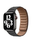 Lippa Apple Watch Magnetic leather strap 42/44/45/49 - Black