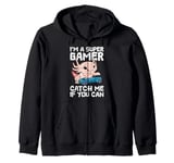 Gaming I'M A SUPER GAMER CATCH ME IF YOU CAN Children Zip Hoodie