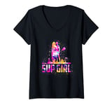 Womens SUP Girl - For Women Who Love Stand Up Paddleboarding V-Neck T-Shirt