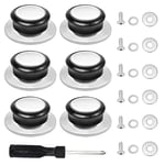 BouGPeng Lot de 6 Bouton de Couvercle de Casserole Universelle Boutons de Couvercle de Pot en Acier Inoxydable Remplacement Poignée de Couvercle en Verre Bouchons de Rechange de Cuisine