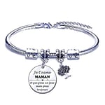 FGHJK Cadeau Fete des Meres Cadeau Maman Fille 2Pcs Bracelet Maman Fille Cadeau Anniversaire Maman Fille Cadeau Maman Fille Original Bracelet Femme Cadeau pour Maman Fille Cadeau Maman pas cher (14)