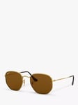 Ray-Ban RB3548N Unisex Polarised Hexagonal Sunglasses