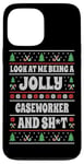 Coque pour iPhone 13 Pro Max Funny Caseworker Ugly Christmas Design Christmas Social Worker