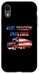 Coque pour iPhone XR Meilleur papa camionneur de tous les temps - Truck Driver Dad Funny USA