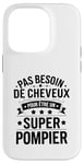 Coque pour iPhone 14 Pro Super Pompier Humour Cadeau Pompier Homme Chauve Pompier