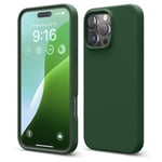 elago Compatible with iPhone 16 Pro Max Case, Premium Liquid Silicone Case, Full Body Protective Cover, Shockproof, Slim Phone Case, Anti-Scratch Soft Microfiber Lining, 6.9 inch (Alpine Green)