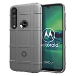 Rugged Shield Motorola Moto G8 Plus skal - Silver/Grå