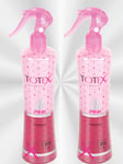 2x TOTEX 2 Phase Leave-In Hair Conditioner Spray Pink After Shower - 400 ml