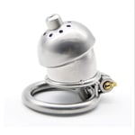 Luckly77 Men's Stainless Steel Chastity Lock Short Horse Eye Stimulator (Size : L)