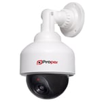 ProperAV Imitation Security Speed Dome Camera with Flashing Light Whit