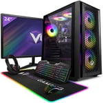 Vibox III-4 PC Gamer - 24" Écran Pack - 8 Core Intel i7 10700F Processeur 4.8GHz - Nvidia RTX 3050 8Go - 16Go RAM - 1To NVMe M.2 SSD - Windows 11 - WiFi